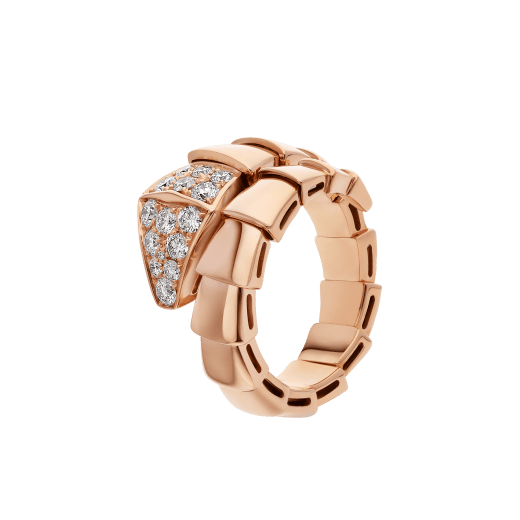 [AuraEcho Jewelry]SERPENTI RING PINK GOLD DIAMOND
