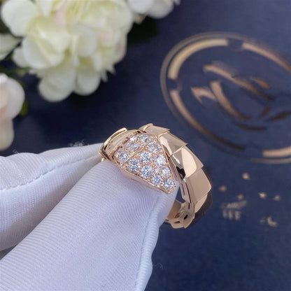 [AuraEcho Jewelry]SERPENTI RING PINK GOLD DIAMOND