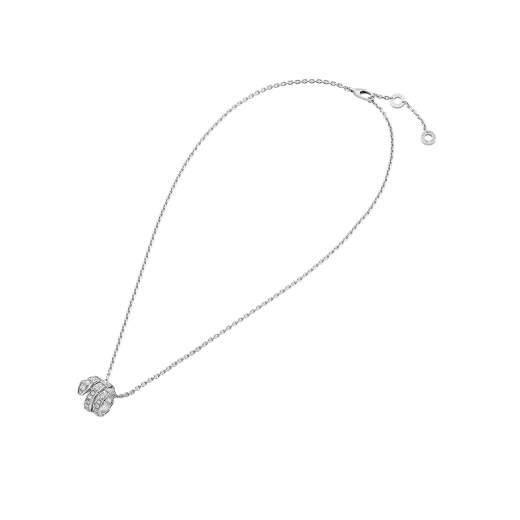 [AuraEcho Jewelry]SERPENTI SILVER NECKLACE DOUBLE RING DIAMOND