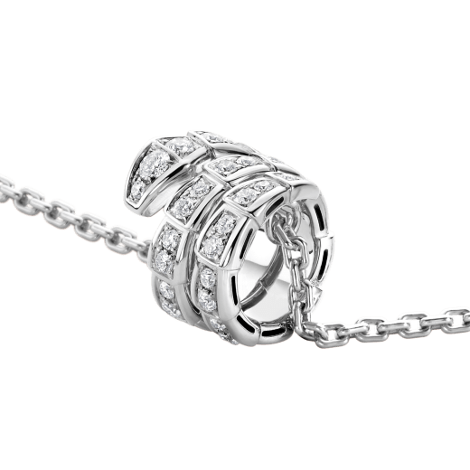 [AuraEcho Jewelry]SERPENTI SILVER NECKLACE DOUBLE RING DIAMOND