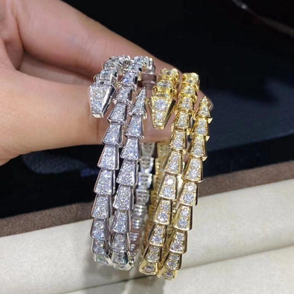 [AuraEcho Jewelry]SERPENTI BRACELET GOLD DIAMOND DOUBLE ROW