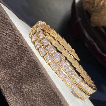 [AuraEcho Jewelry]SERPENTI BRACELET GOLD DIAMOND DOUBLE ROW