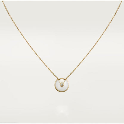 [AuraEcho Jewelry]AMULETTE ROSE GOLD MOP NECKLACE