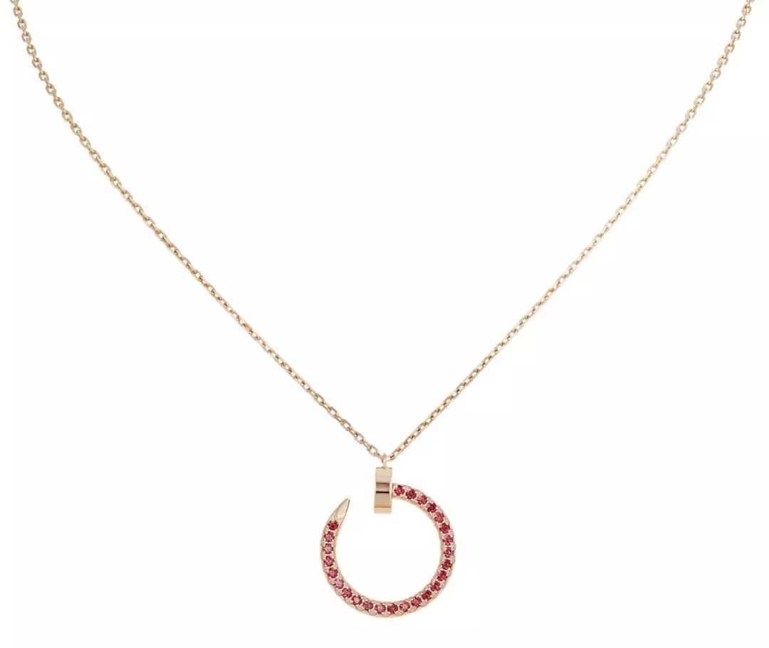 [AuraEcho Jewelry]JUSTE NECKLACE GOLD RED DIAMONDS