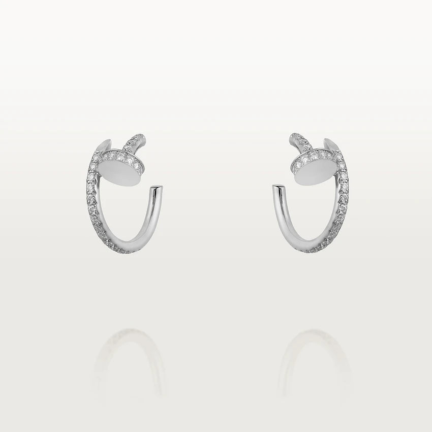 [AuraEcho Jewelry]JUSTE EARRINGS 12.75MM SILVER DIAMOND
