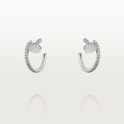[AuraEcho Jewelry]JUSTE EARRINGS 12.75MM SILVER DIAMOND