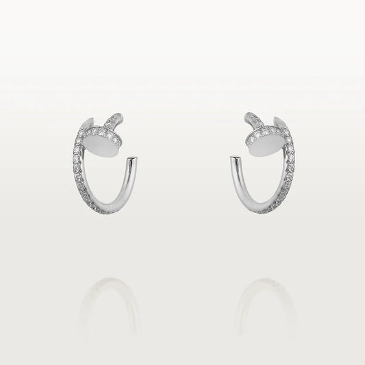 [AuraEcho Jewelry]JUSTE EARRINGS 12.75MM SILVER DIAMOND