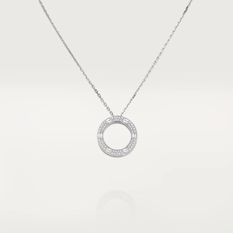 [AuraEcho Jewelry]LOVE NECKLACE ADJUSTABLE SILVER