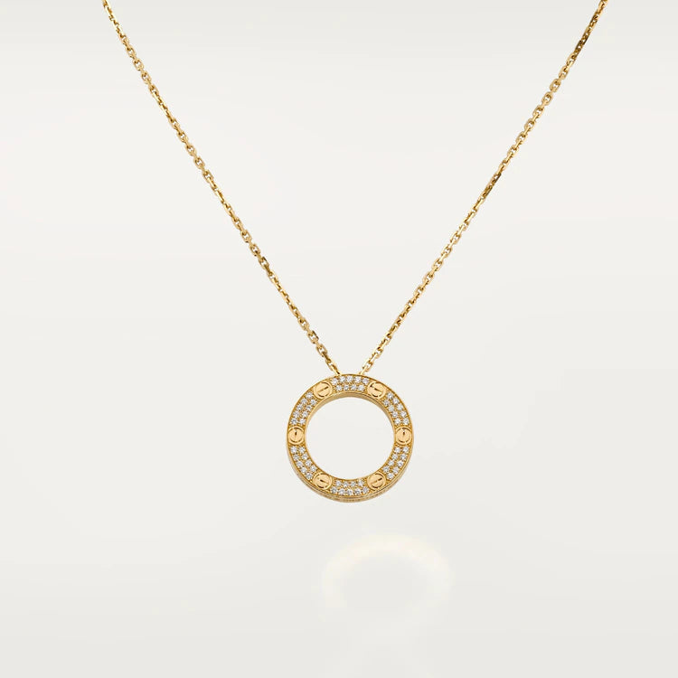 [AuraEcho Jewelry]LOVE NECKLACE ADJUSTABLE ROSE GOLD