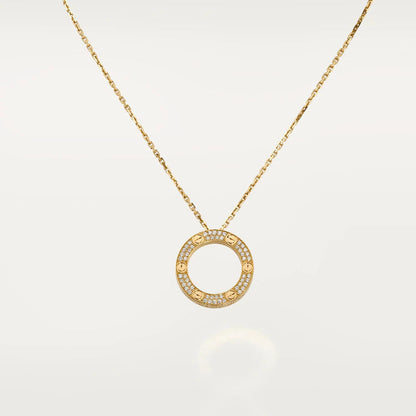 [AuraEcho Jewelry]LOVE NECKLACE ADJUSTABLE ROSE GOLD