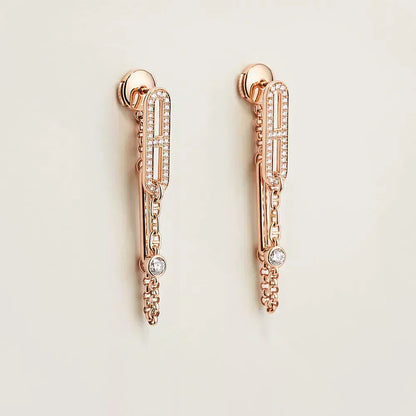 [AuraEcho Jewelry]CHAINE CHAOS DIAMOND DROP EARRINGS