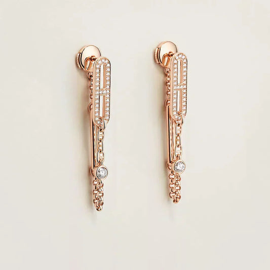 [AuraEcho Jewelry]CHAINE CHAOS DIAMOND DROP EARRINGS