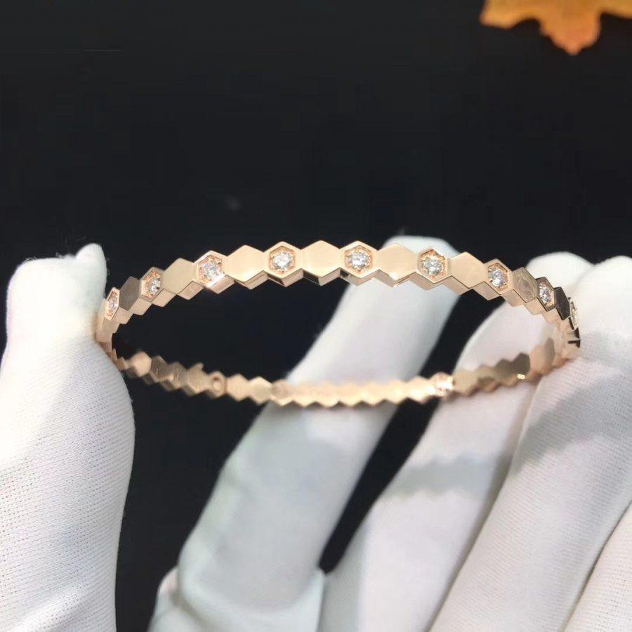 [AuraEcho Jewelry]BEE LOVE PINK GOLD DIAMOND BRACELET