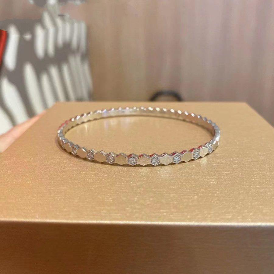 [AuraEcho Jewelry]BEE LOVE SILVER DIAMOND BRACELET