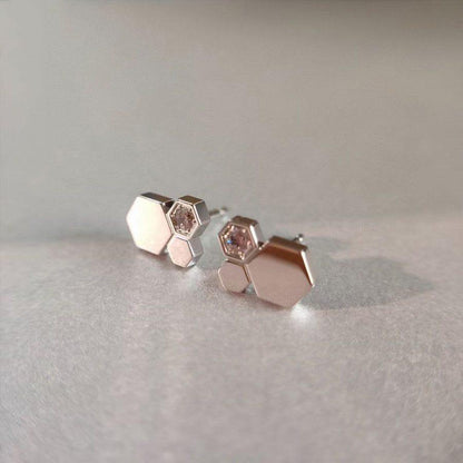 [AuraEcho Jewelry]BEE LOVE SILVER DIAMOND EARRINGS