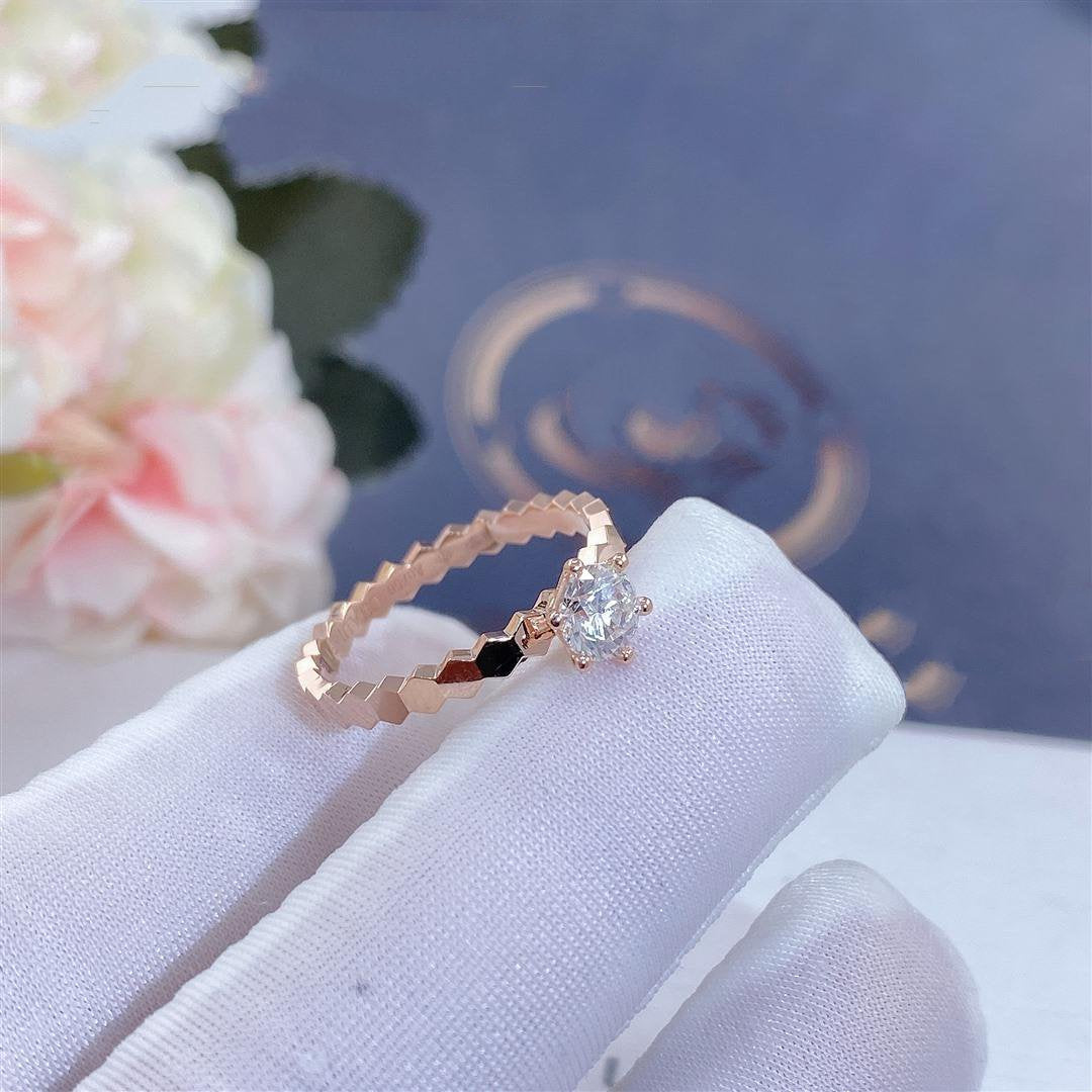 [AuraEcho Jewelry]BEE LOVE RING PINK GOLD 1 DIAMOND