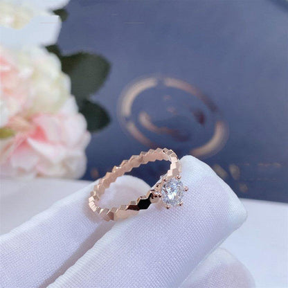 [AuraEcho Jewelry]BEE LOVE RING PINK GOLD 1 DIAMOND