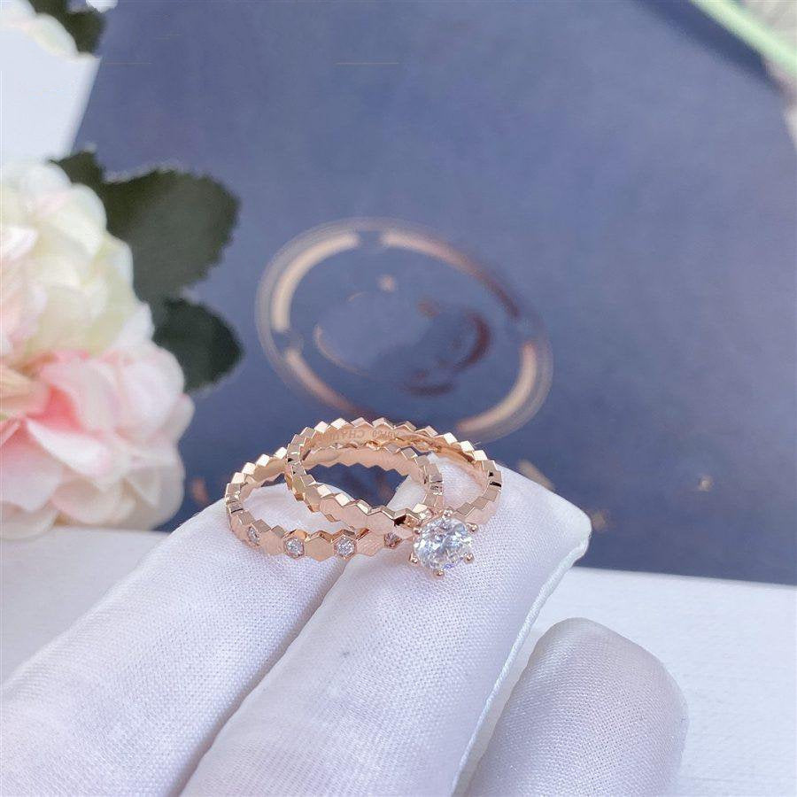 [AuraEcho Jewelry]BEE LOVE RING PINK GOLD 1 DIAMOND
