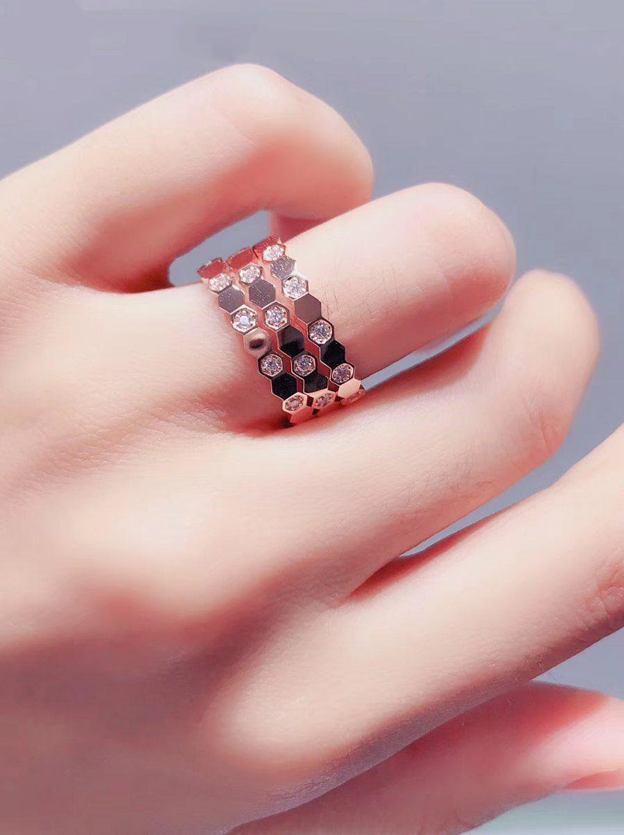 [AuraEcho Jewelry]BEE LOVE RING PINK GOLD DIAMOND
