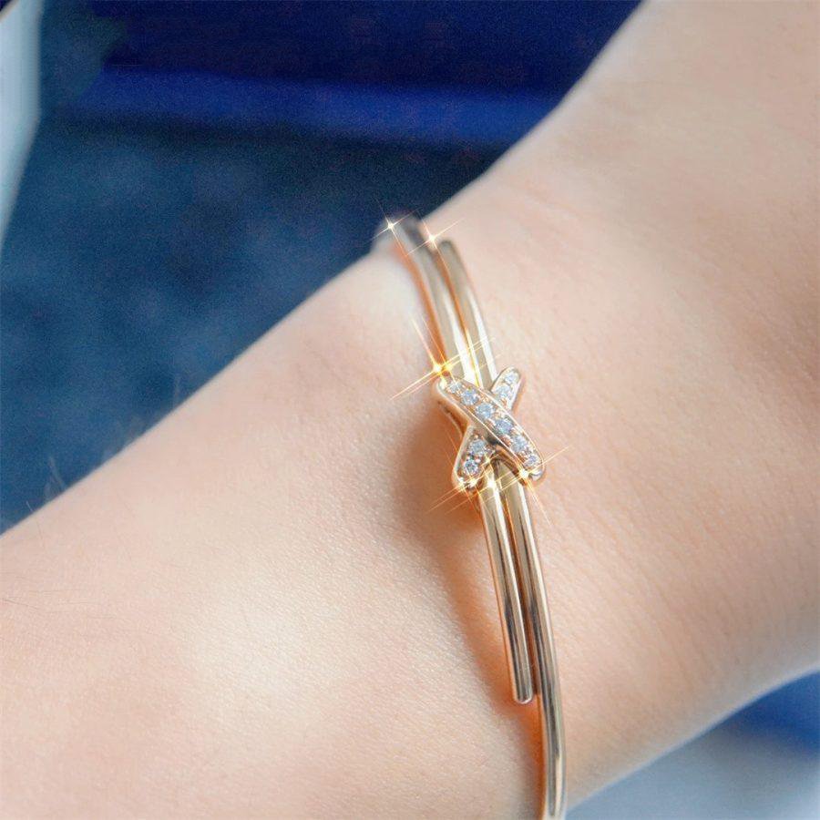 [AuraEcho Jewelry]JEUX DE BRACELET PINK GOLD DIAMONDS