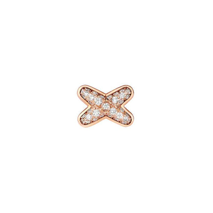[AuraEcho Jewelry]JEUX DE PINK GOLD DIAMOND EARRINGS
