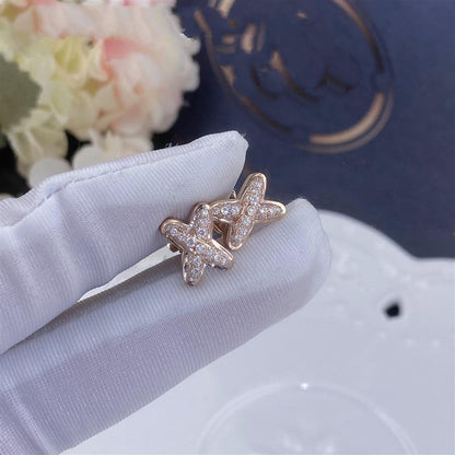[AuraEcho Jewelry]JEUX DE PINK GOLD DIAMOND EARRINGS