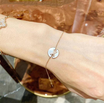 [WZQ]JEUX DE BRACELET MOP PINK GOLD DIAMONDS