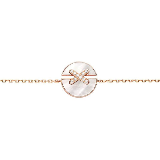 [AuraEcho Jewelry]JEUX DE BRACELET MOP PINK GOLD DIAMONDS
