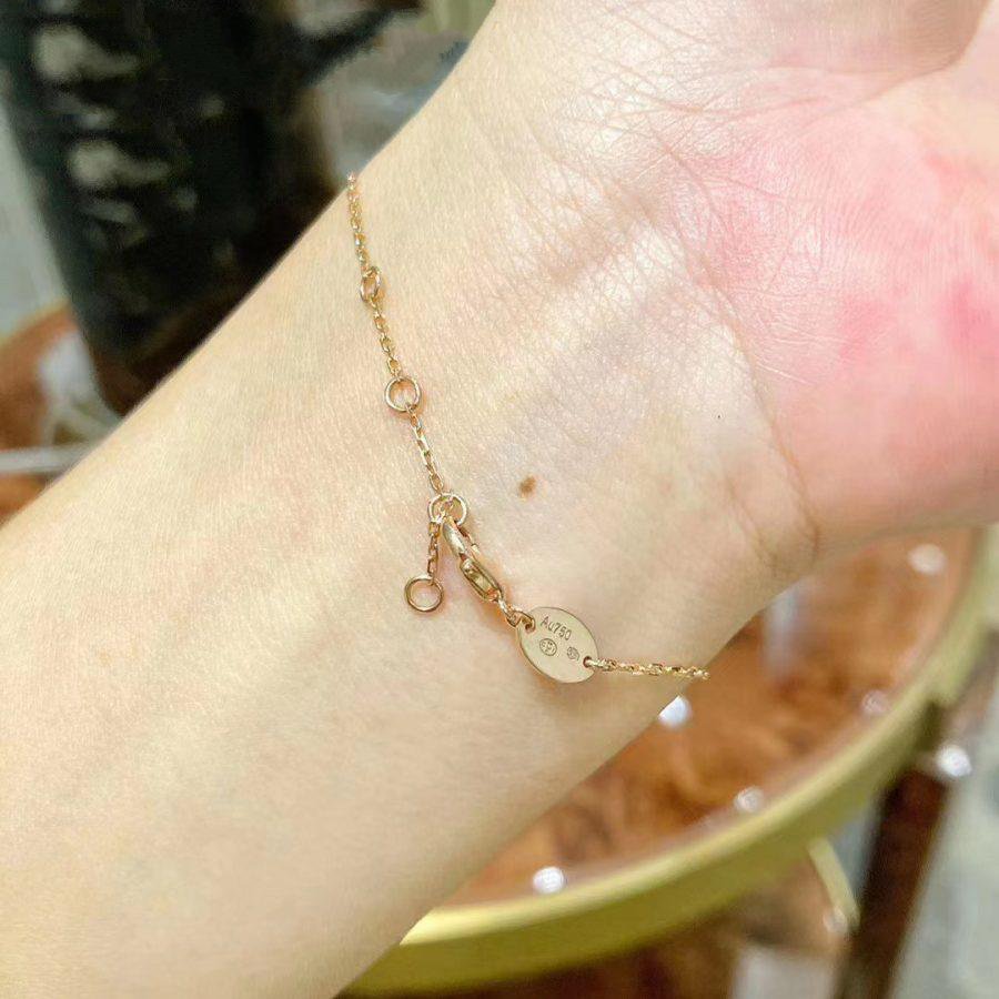[WZQ]JEUX DE BRACELET MOP PINK GOLD DIAMONDS