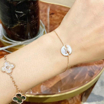 [WZQ]JEUX DE BRACELET MOP PINK GOLD DIAMONDS