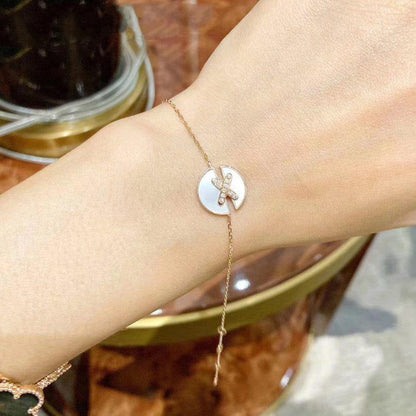 [WZQ]JEUX DE BRACELET MOP PINK GOLD DIAMONDS