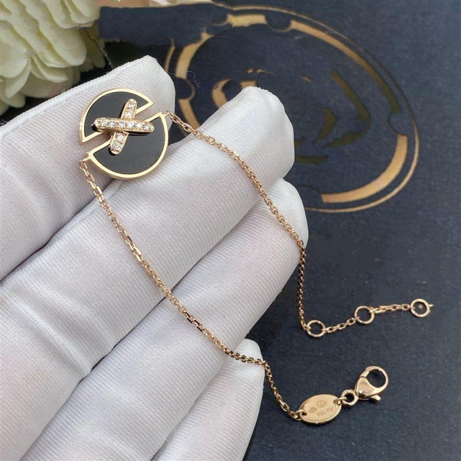 [AuraEcho Jewelry]JEUX DE BRACELET ONYX PINK GOLD DIAMOND