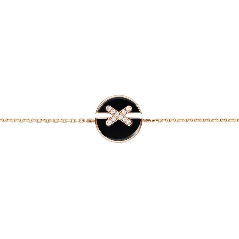 [AuraEcho Jewelry]JEUX DE BRACELET ONYX PINK GOLD DIAMOND