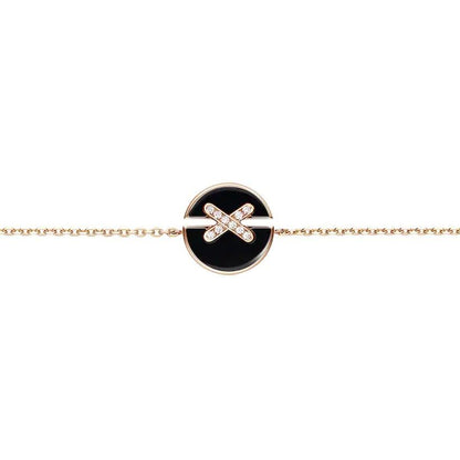 [AuraEcho Jewelry]JEUX DE BRACELET ONYX PINK GOLD DIAMOND