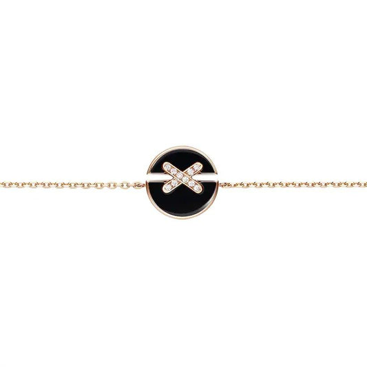 [AuraEcho Jewelry]JEUX DE BRACELET ONYX PINK GOLD DIAMOND