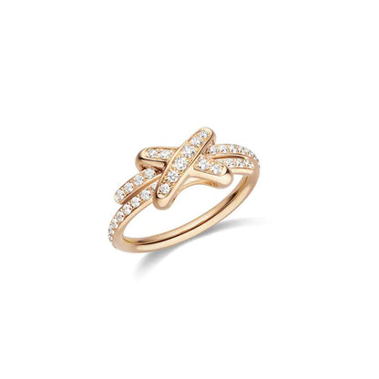 [AuraEcho Jewelry]JEUX DE RING PINK GOLD DIAMOND
