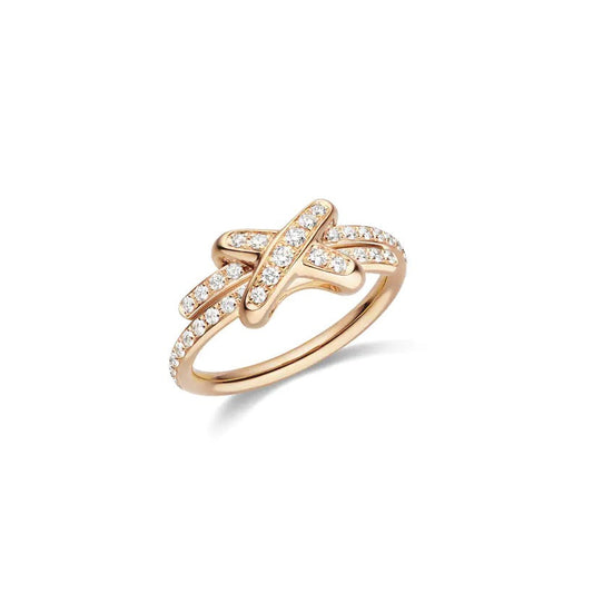 [AuraEcho Jewelry]JEUX DE RING PINK GOLD DIAMOND