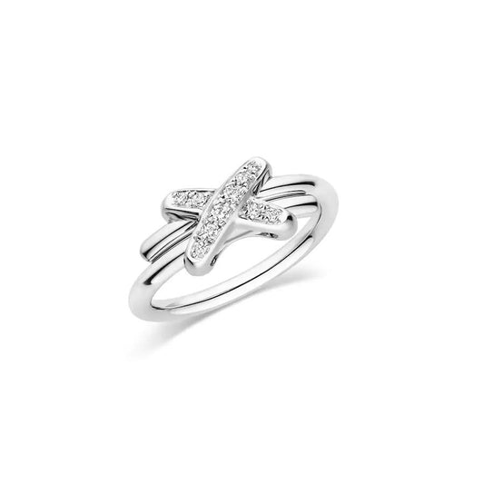 [AuraEcho Jewelry]JEUX DE SILVER DIAMOND RING