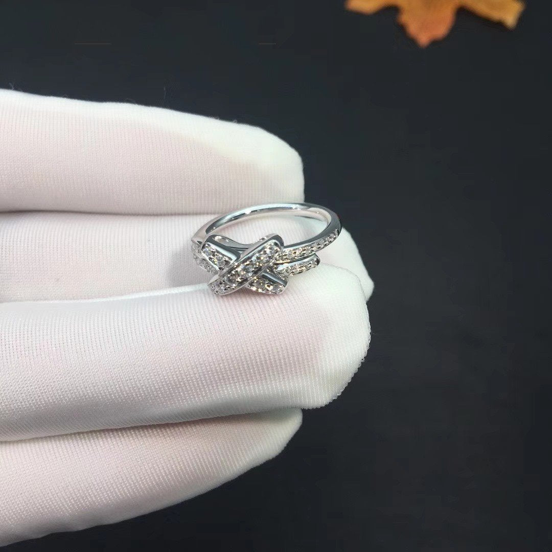[AuraEcho Jewelry]JEUX DE SILVER DIAMOND RING