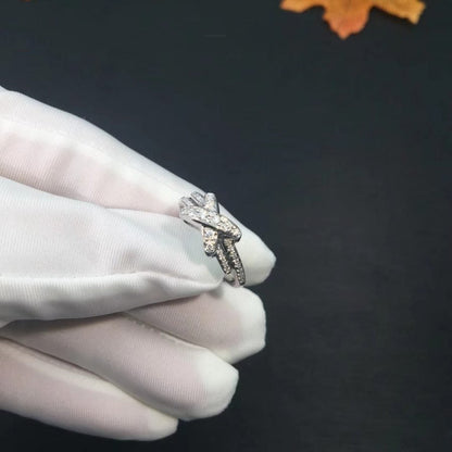 [AuraEcho Jewelry]JEUX DE SILVER DIAMOND RING