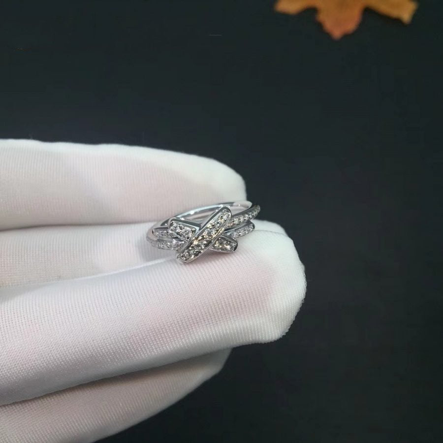 [AuraEcho Jewelry]JEUX DE SILVER DIAMOND RING