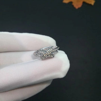 [AuraEcho Jewelry]JEUX DE SILVER DIAMOND RING