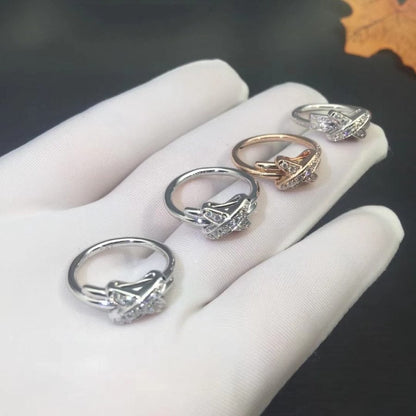 [AuraEcho Jewelry]JEUX DE SILVER DIAMOND RING