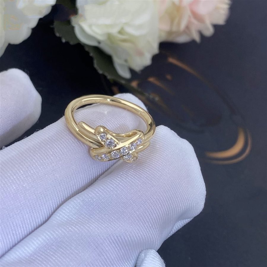 [AuraEcho Jewelry]JEUX DE GOLD DIAMOND RING