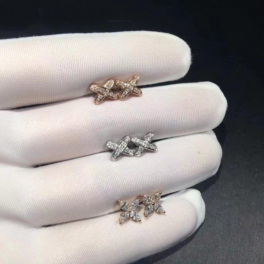 [AuraEcho Jewelry]JEUX DE DIAMOND EARRINGS