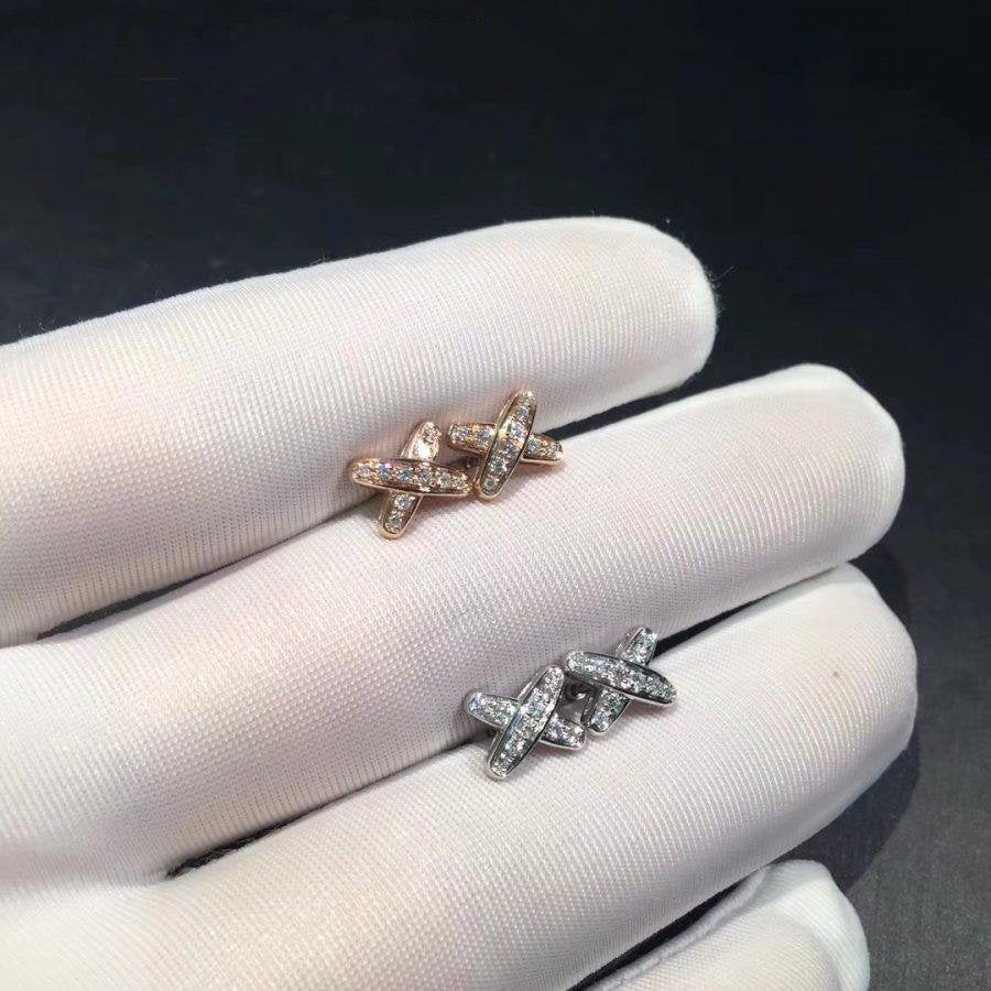 [AuraEcho Jewelry]JEUX DE DIAMOND EARRINGS