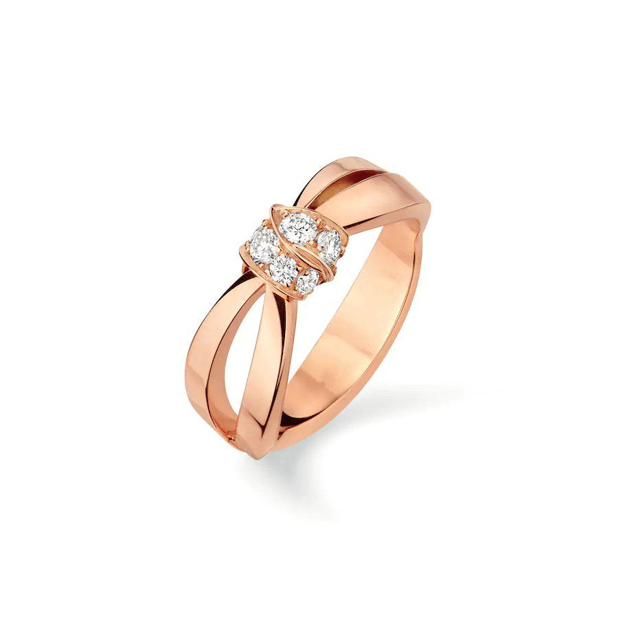 [AuraEcho Jewelry]LIENS RING PINK GOLD DIAMOND