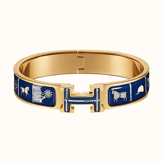 [AuraEcho Jewelry]H COUVERTURES DARK BLUE BRACELET