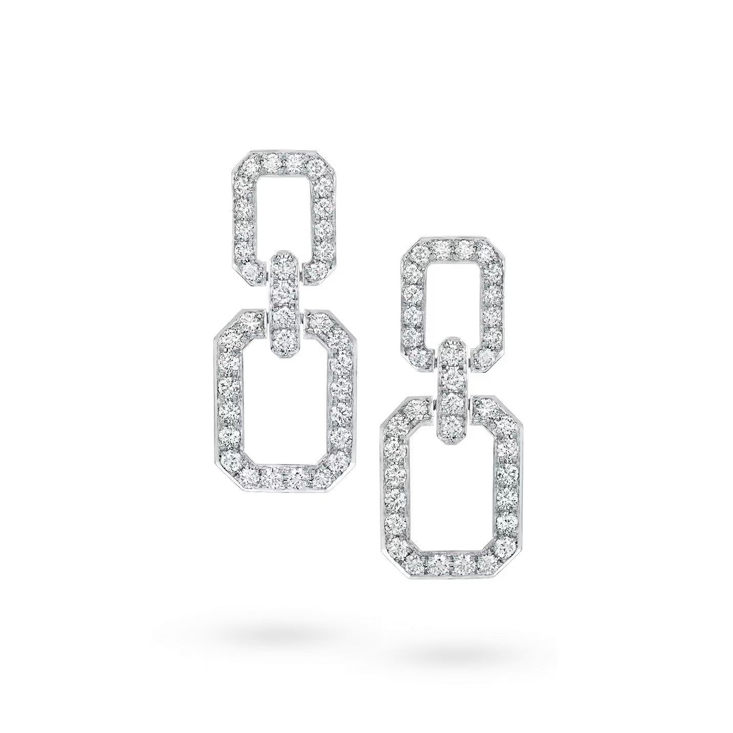 [AuraEcho Jewelry]LINKS MEDIUM EARRINGS DIAMOND