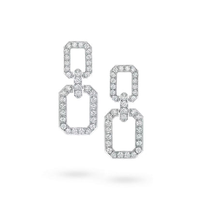 [AuraEcho Jewelry]LINKS MEDIUM EARRINGS DIAMOND